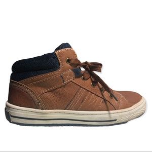 Kids High-Top Sneakers in Brown and Navy